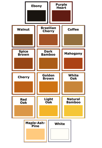 Wood Color Chart